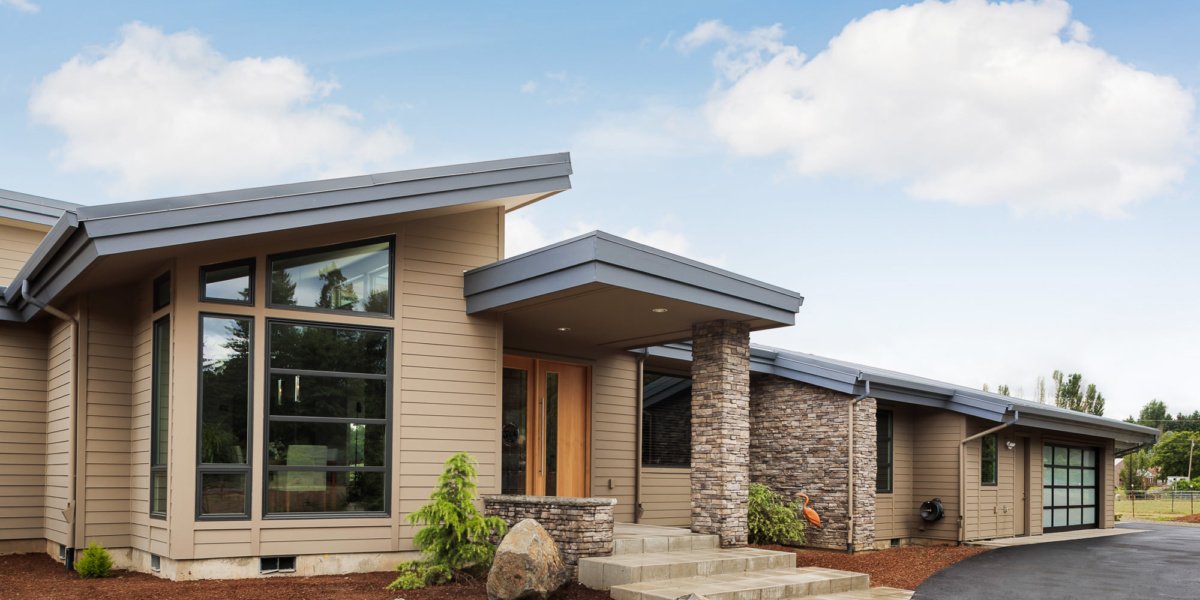 Custom home with lighting and electrical by Hellweg Electric